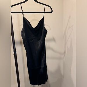 Zara Satin Black Mini Dress